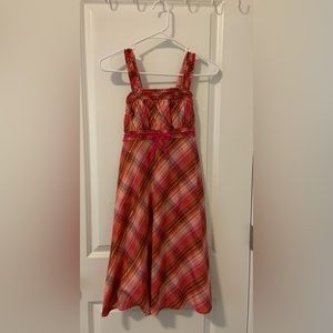 Pink Plaid Sleeveless Dress